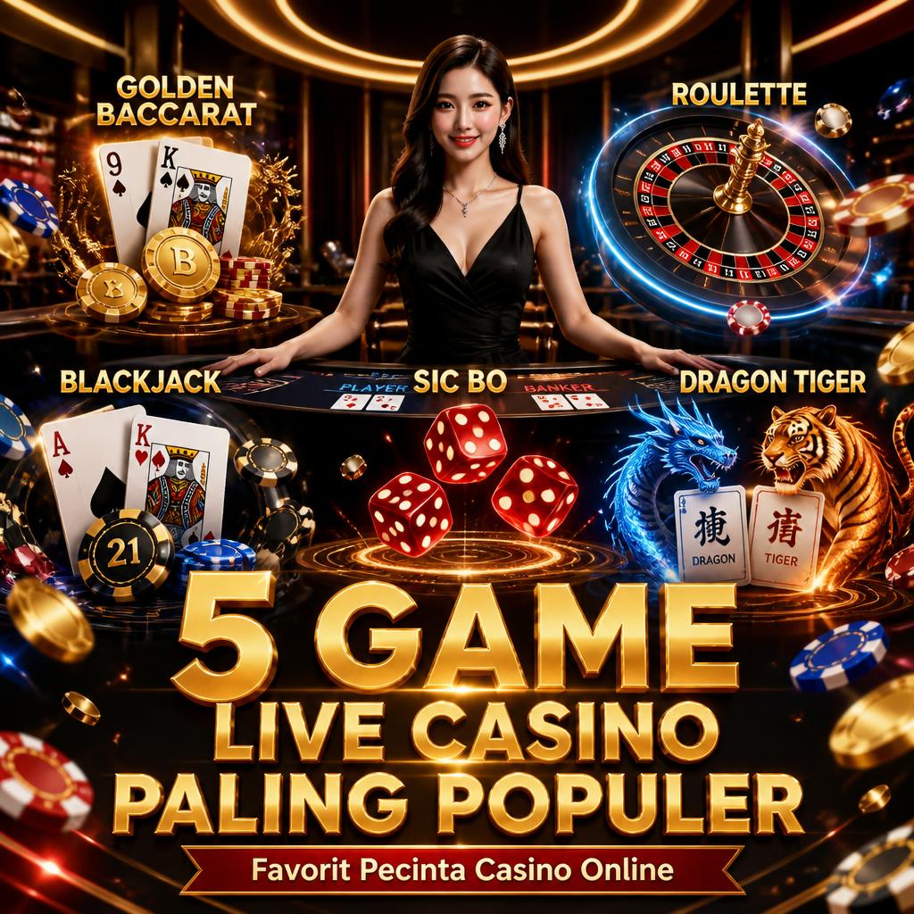 5 Game Live Casino yang Paling Banyak Dimainkan Pecinta Casino Online